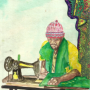 Peinture de Banna Sadio, diplômé de l’Ecole des Beaux-arts de Dakar, 2019