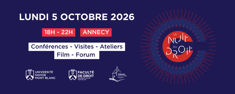 La nuit du droit - Bannière Site institutionnel (1) Nuit du Droit 2026 à Annecy - conférence sur la place de la victime dans la procédure judiciaire